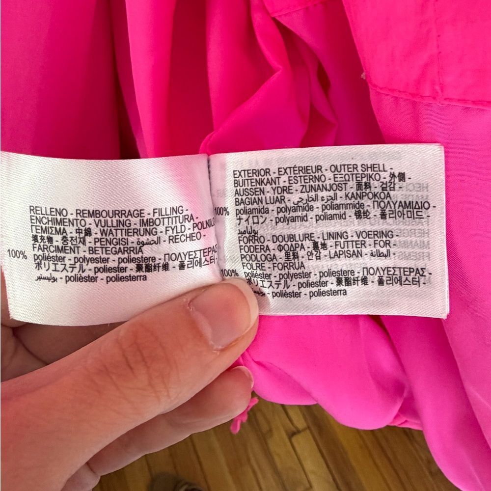 Zara Hot Pink Hooded Puffer Jacket - Picture 6 of 10